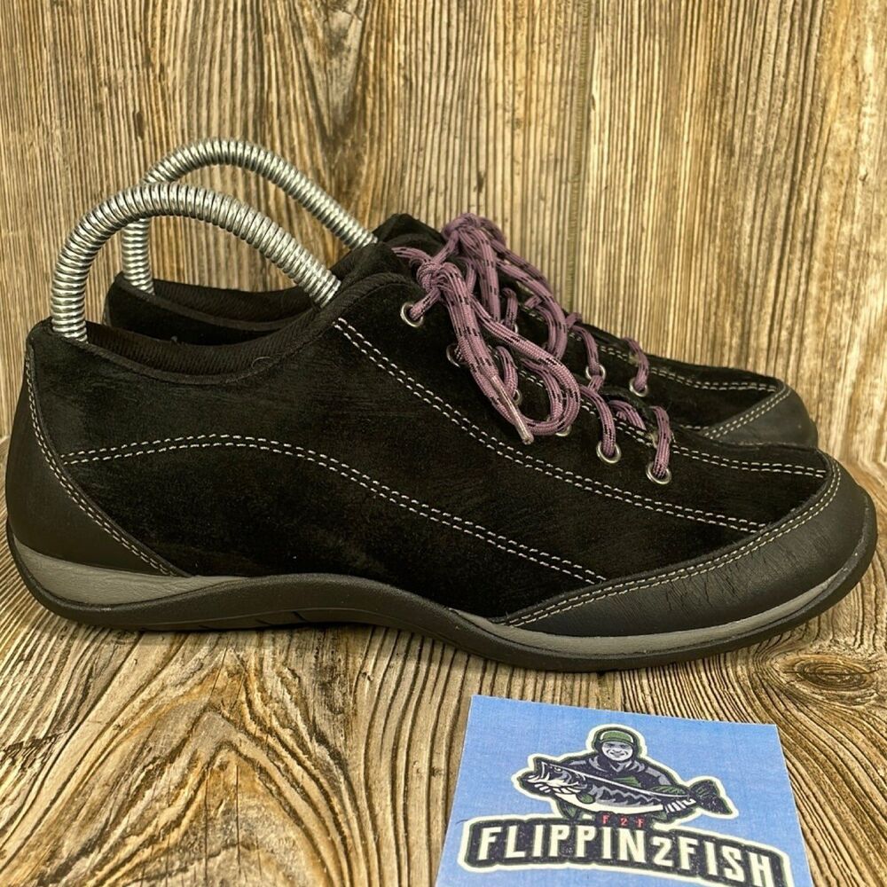 L.L. Bean Athletic Fashion Sneakers Model 71341 Black & Purple Women’s Size 6.5M